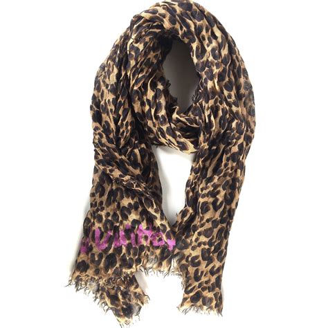 louis vuitton leopard print scarf|louis vuitton cheetah scarf.